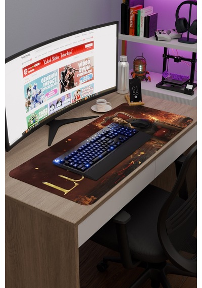 Lucifer V1 90x40 Xxl Gaming Kauçuk Kaymaz Taban Mouse Pad Fare Altlığı