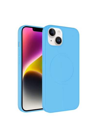 Vendas Apple Uyumlu iPhone 14 Plus 14 Plus Plas Serisi Magsafe Wireless Şarj Özellikli Pastel Renk Lansman Kılıf