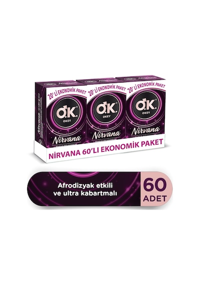 Okey Nirvana Prezervatif 60'lı