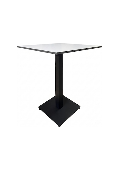 Premium Kompakt Laminat Kare - Cafe Restoran Ev Yemek Masası 60x60 Cm Beyaz Tablalı Siyah Premium Kompakt Laminat Kare - Cafe Restoran Ev Yemek Masası 60x60 Cm Beyaz Tablalı Siyah