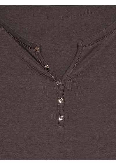 Dilvin 32688 %100 Pamuk Basic T-shirt-koyu Kahve Kahverengi