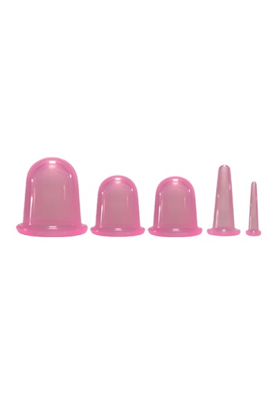 Silikon Masaj Kupası 5'li - Pembe