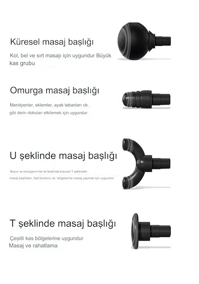 Hams104 Kablosuz Masaj Tabancası 6 Modlu Lcd Masaj Tabancası A Siyah