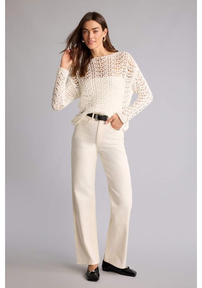 Defacto Straıght Fıt Normal Bel Gabardin Pantolon H0092ax26spwt84 Beyaz-wt84