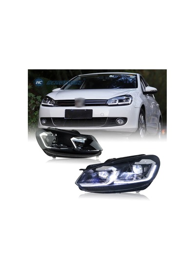 VOLKSVAGEN GOLF 6 2009-2012MK6 KROM 7.5 DİZAYN J LEDLİ ÖN FAR