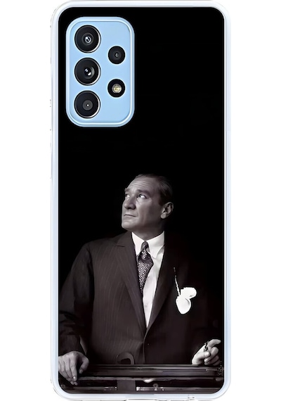 Samsung Galaxy A52 Uyumlu Şeffaf Kılıf Atatürk 3 Tasarımlı
