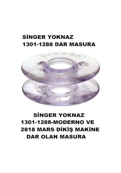 Sınger Yoknaz Dikiş Makinesi 1301-1288-1280 Ve Moderno 25 Adet Kutulu Masura İnce Olan Masura