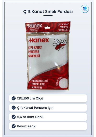 Sinek Perdesi Çift Kanat Pencere Sinekliği 125x150 Cm Özel Sık Do