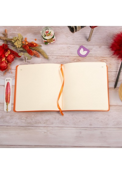 Esnek Kapak Noktalı Defter 16,5x16,5 Kırmızı Vegan Deri Genel