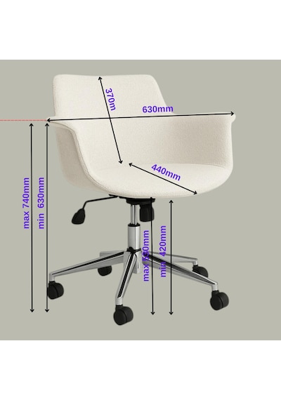 Kaya Ofis Curve Ergonomik Çalışma Koltuğu 140 Kg Beyaz Gri