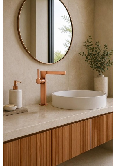 Sera Uzun Lavabo Bataryası Parlak Rose