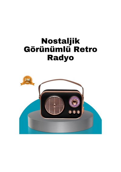 Retro Tarz Kablosuz Radyo Bluetooth Usb Ve Tf Kart Girişli