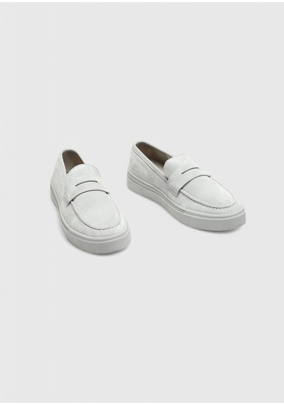 Ramsey Açık Gri Süet Casual Loafer