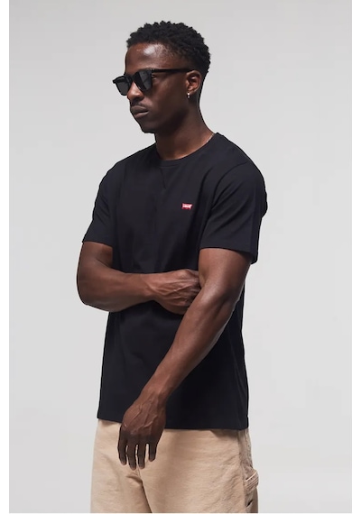 Levi's Erkek Arma Logo Bisiklet Yaka Siyah Basic T-shirt- 56605-0075-76-77 Siyah
