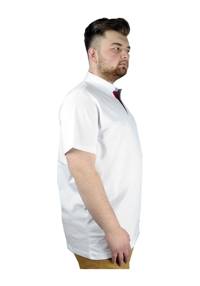 Mode Xl Büyük Beden Erkek T Shirt Polo Mdx Club 22305 Beyaz 001