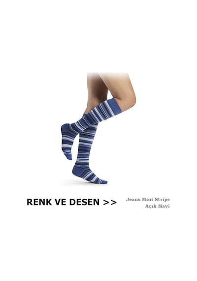 Sigvaris Shades Socks Kadın Diz Altı Varis Çorabı, Renkli, Desenli Ten Rengi Standart M Kapalı Kısa