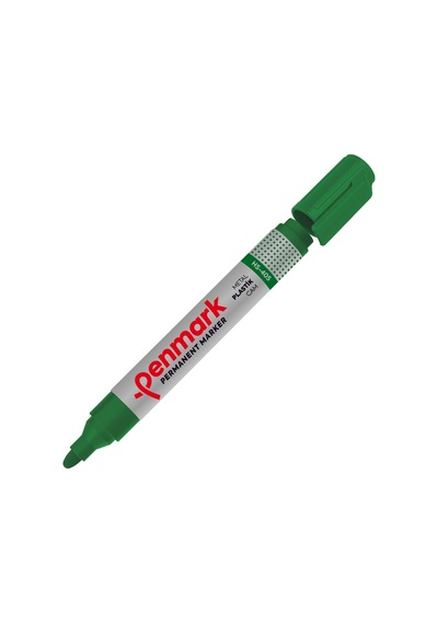 Penmark Permanent Marker Yuvarlak Uç Yeşil Hs-405 04 Çok Renkli