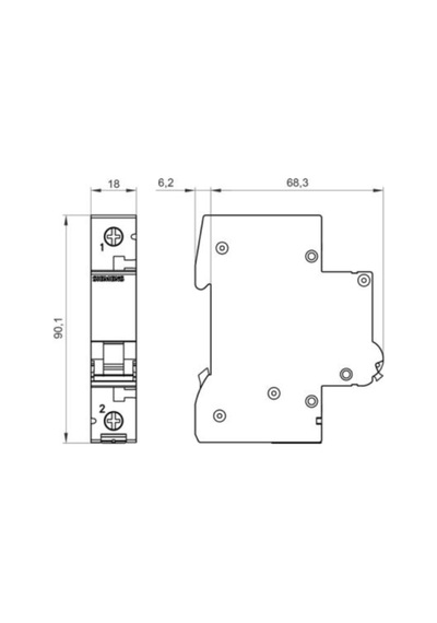 Siemens 5sl6150-7 Otomatik Sigorta C Tipi 50 Amper 1 Faz 6ka 70 Mm