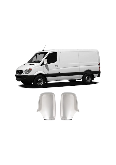 Mercedes Sprinter W906 Uyumlu 2006-2018 Krom Ayna Kapağı 2 Parça Paslanmaz  Çelik