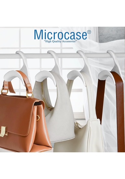 Microcase Sert Abs Plastik Portatif Mini Dolap İçi Çanta Askısı 4 Adet - Al5016 Pembe
