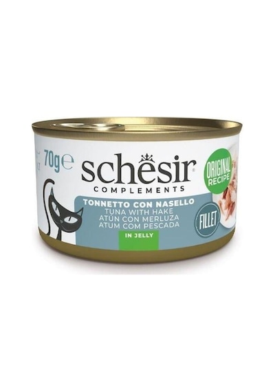Schesir Jöle İçinde Ton Ve Berlam Balıklı Yetişkin Kedi Konservesi 70 Gr