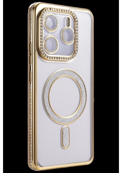 Redmi Note 14 4g Joke Simli Magneticsafe Kılıf - Gold Bz8683140895631