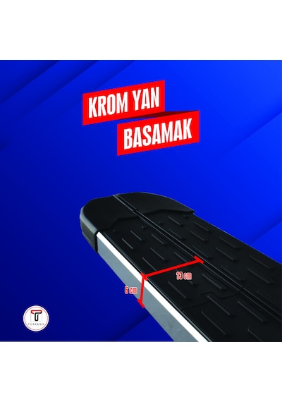 Türkmen Fiat Fiorino Krom Yan Basamak 173 Cm 2008 Üzeri