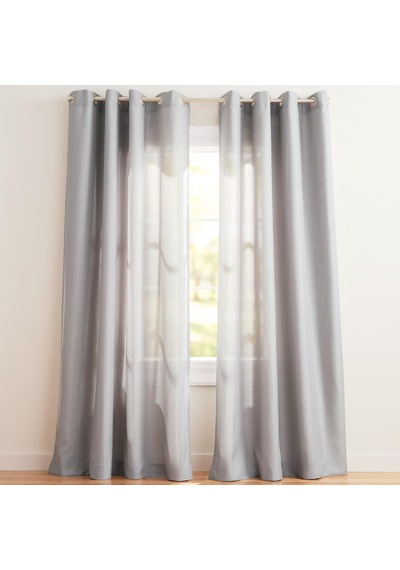 Curtains - Eh8091-03 2-84g Loha Keten Gromet Üst Perde Panel Çifti, 54x84, Güvercin Grisi