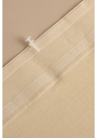 Kaşmir Home Perla Keten Fon Perde Açık Bej 150x270 Cm Açık Bej