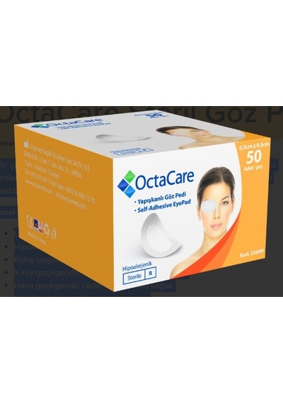 Medikaltec Octacare Steril Göz Pedi 6,5 Cm X 9,5 Cm 50 Adet