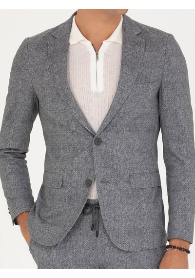 Cacharel Antrasit Ex. Slim Fit Ceket Gri