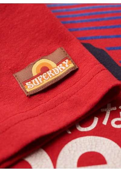 Superdry Bisiklet Yaka Baskılı Kırmızı Erkek T-shirt M1011982a9qz Great Outdoors Graphıc