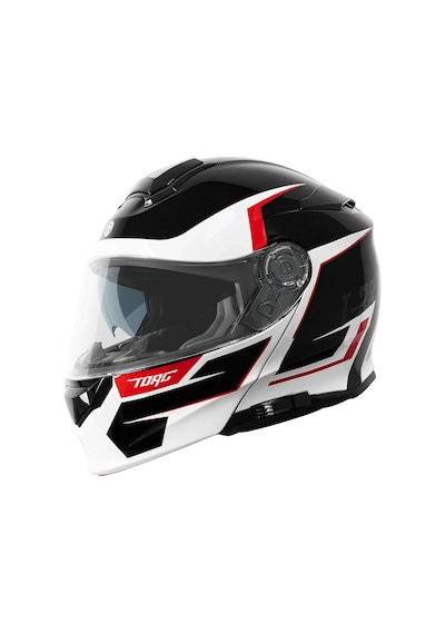 Torc T-28 Vertex Çene Açılır Motosiklet Kaskı Siyah Beyaz Kırmızı Siyah / Beyaz / Kırmızı