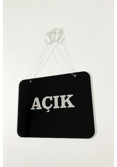 Mağaza Açık Kapalı Tabelası Pleksi - 20 15 Cm - Aynalı Gümüş Pleksi Diğer