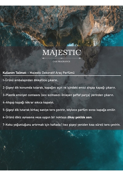 Majestic Oto Kokusu Okyanus 7 Ml - Dekoratif Araç Parfümü