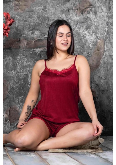 Sude Charme Kadın Pegasus Kumaş İp Askılı Şortlu Pijama Takımı P300/208 -1 Adet 001 Sude Charme Kadın Pegasus Kumaş İp Askılı Şortlu Pijama Takımı P300/208 -1 Adet 001