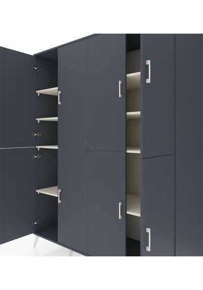 Kronos Gardrop 8 Raflı 8 Kapaklı 176x59x221 Antrasit-antrasit/aytaşı Beyaz Kronos Gardrop 8 Raflı 8 Kapaklı 176x59x221 Antrasit-antrasit/aytaşı Beyaz