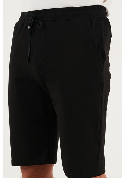 Buratti Pamuklu Regular Fit Normal Bel Belden Bağlamalı Erkek Short 5908021 Siyah