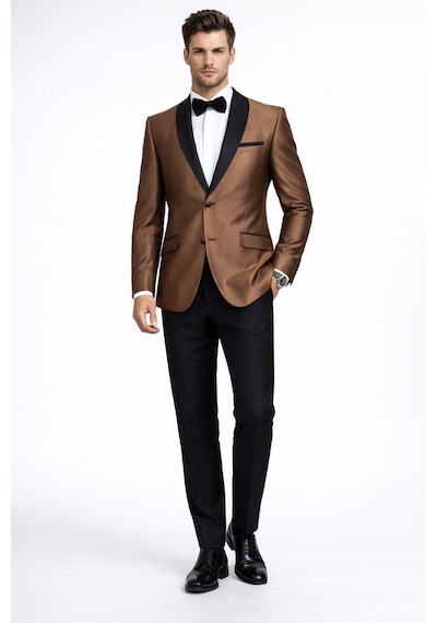 Fabio Cassel Erkek Damatlık Slim Fit Takım Elbise Vizon