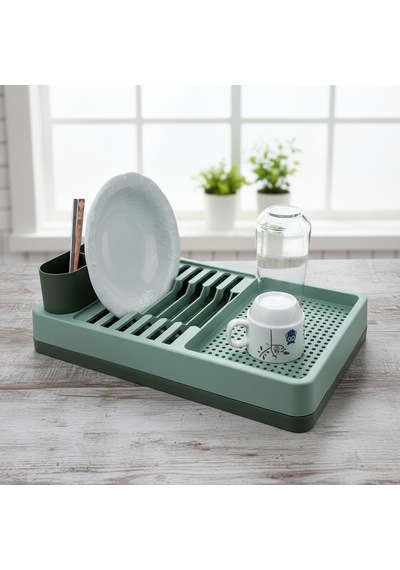 Deconox Aqua Gri Tezgah Üstü Bulaşıklık - 42x26x12 Cm Pratik Taba