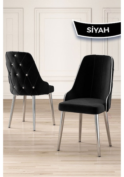 Canisa Asel Serisi 90x160 Lak Panel Siyah Mermer Desen Krom Detay Masa Takımı Ve 6 Siyah Sandalye Siyah Mermer Masa Sandalye Siyah Krom Detay Canisa Asel Serisi 90x160 Lak Panel Siyah Mermer Desen Krom Detay Masa Takımı Ve 6 Siyah Sandalye Siyah Mermer Masa Sandalye Siyah Krom Detay