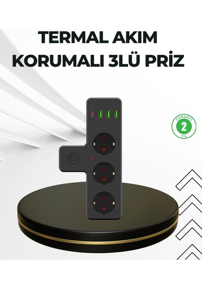 Masa Üstü Çoklu Priz Usb Ve Type-c Çıkışlı Güç Dağıtıcı 1