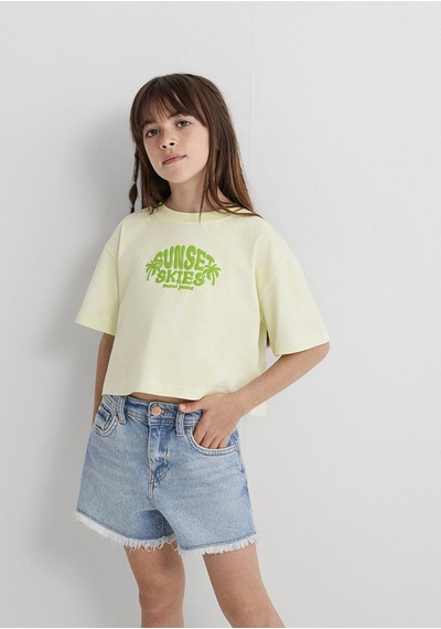 Mavi Loose Baskılı Yeşil Kız Çocuk T-shirt M7610324-90385 Yeşil