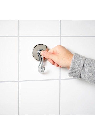 Ikea Krokfjorden Banyo Askısı 2 Kancalı 2'li 4 X 10 X 6 Cm Gümüş