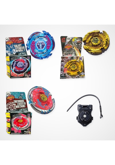 Beyblade Metal Fusion Set 3 Beyblade 1 Fırlatıcı - Bb70, Bb99, Bb74