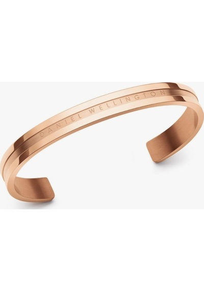 Lunarie Dw Yazı Baskılı Rose Gold Renk Çelik Kelepçe Altın