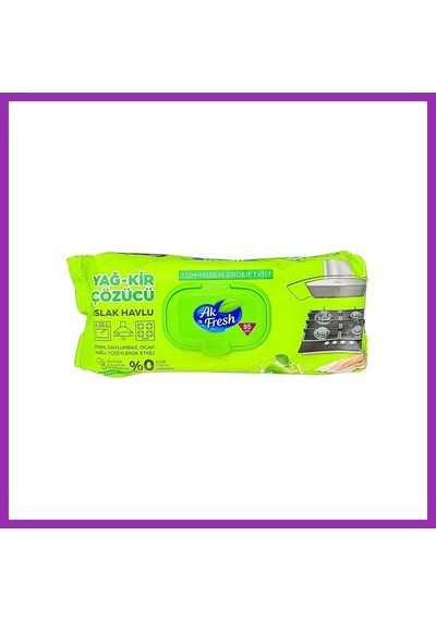 Bezos Yağ Ve Kir Çözücü Islak Mendil Elma 85'li Bty Tekli