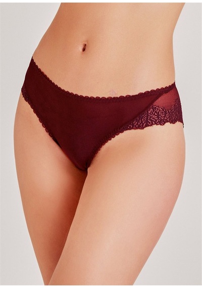 Magic Form 312 Arkası Dantelli Normal Külot-bordo Bordo