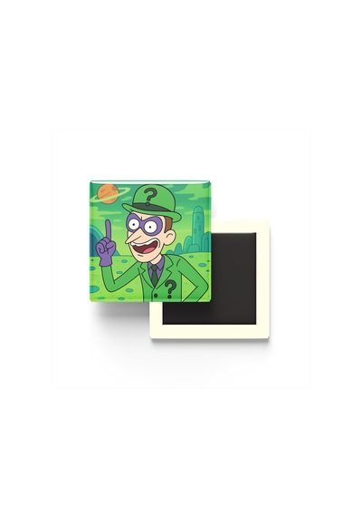 The Riddler - 9x9 Cm Baskılı Kare Buzdolap Magneti