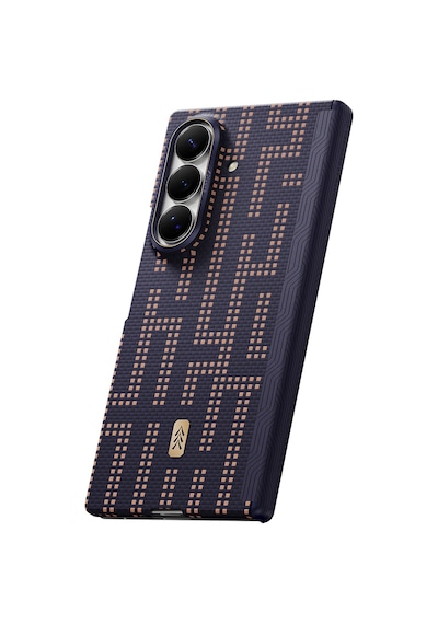 Galaxy Z Fold 8 Ultra Kılıf M-safe Özellikli Raptic Aramid Skinpro Serisi Karbon Kapak Lacivert